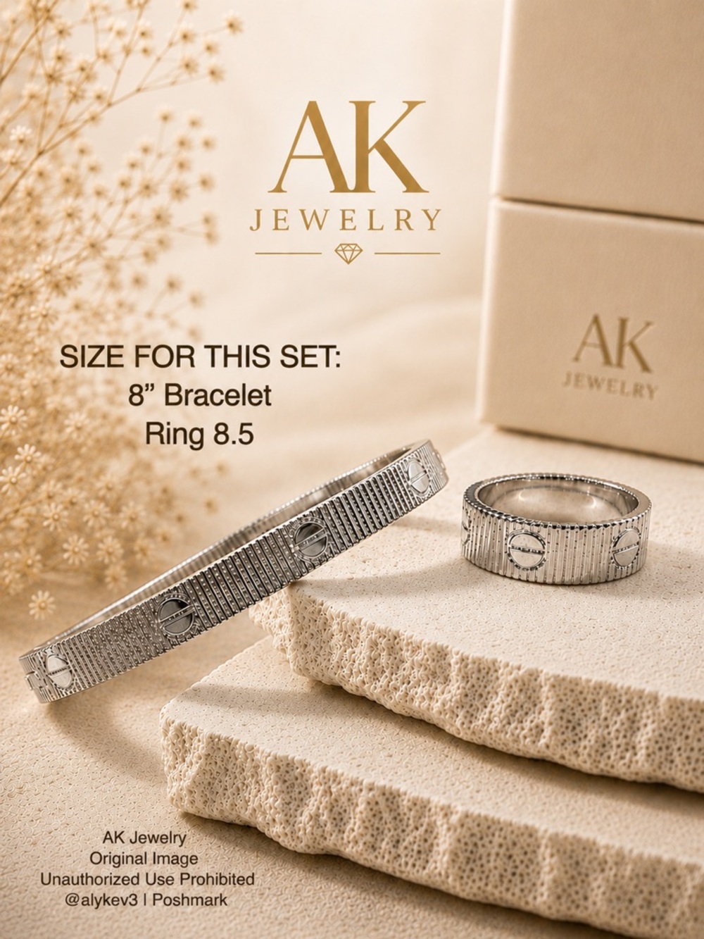 💎LUXURY  AK Jewelry Sculpted Brushed Ridge Cuff Bracelet | AK Jewelry